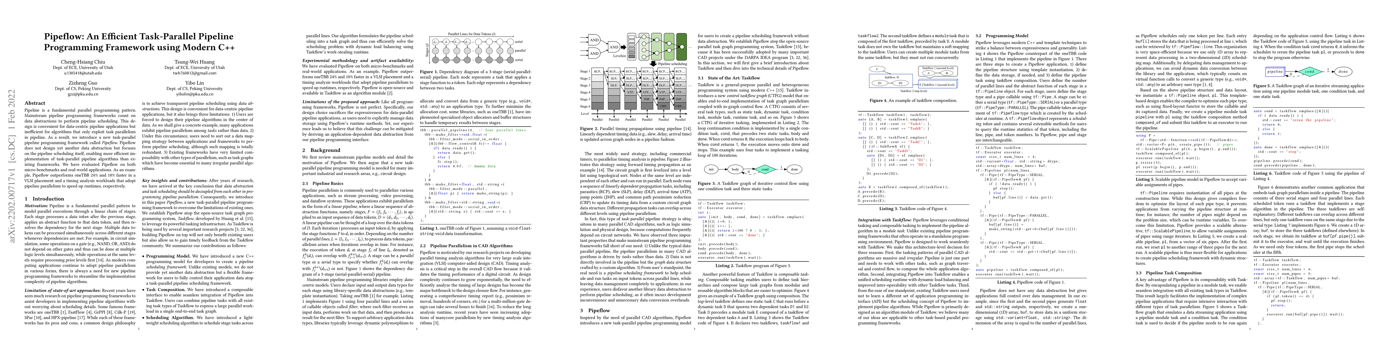 Thumbnail for Pipeflow: An Efficient Task-Parallel Pipeline Programming Framework
  using Modern C++