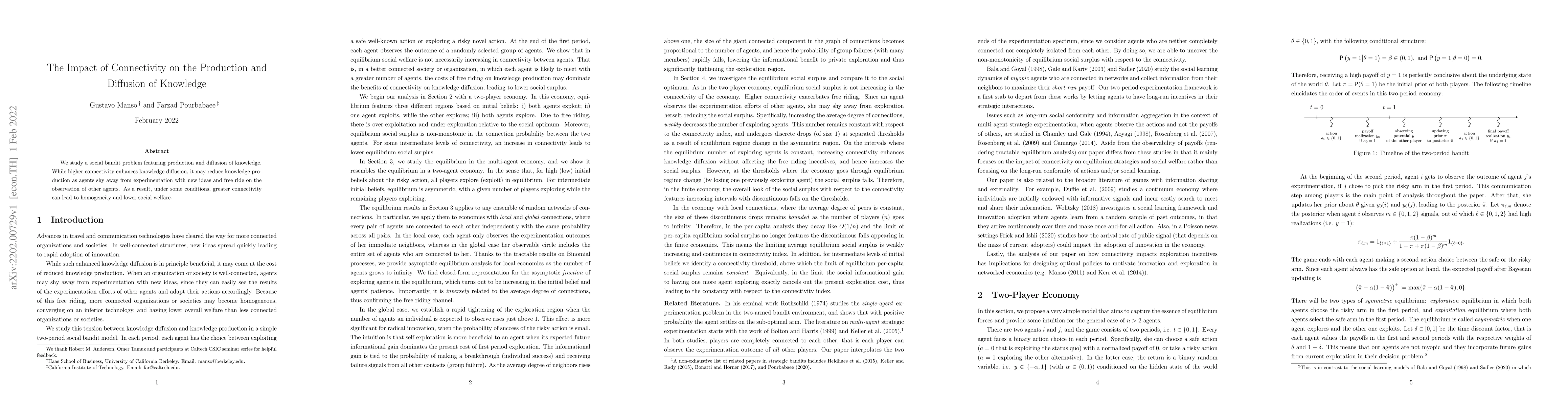 Thumbnail for The Impact of Connectivity on the Production and Diffusion of Knowledge