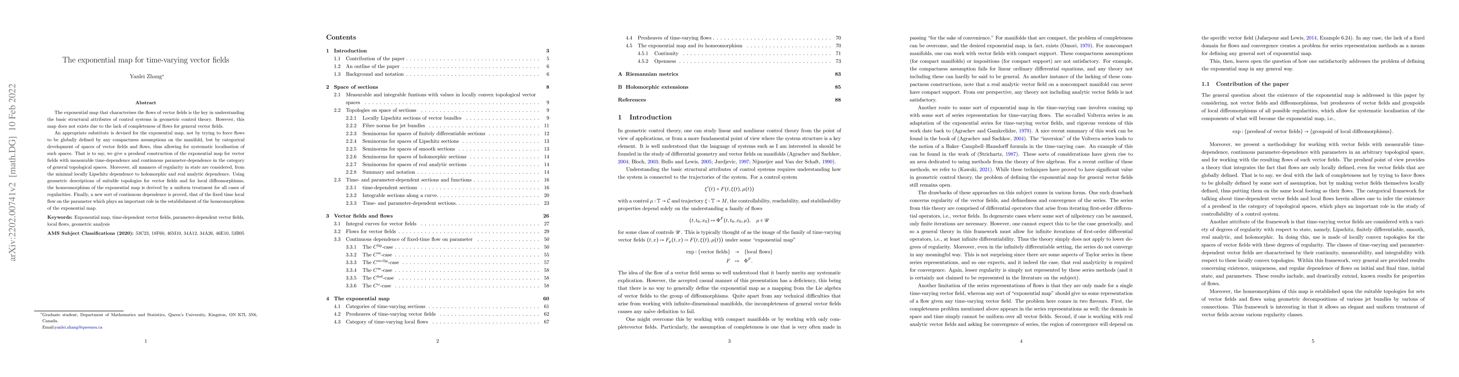 Thumbnail for The exponential map for time-varying vector fields