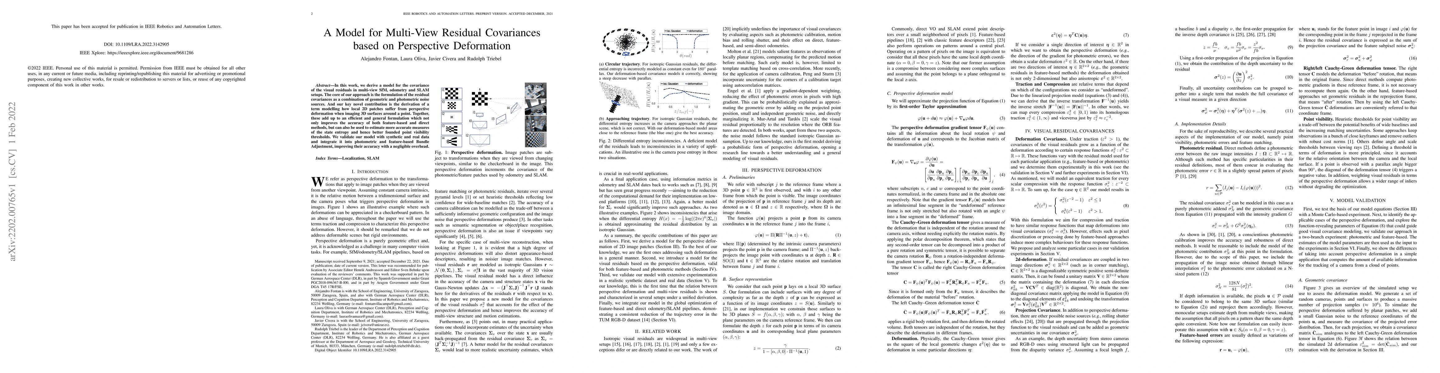 Thumbnail for A Model for Multi-View Residual Covariances based on Perspective
  Deformation