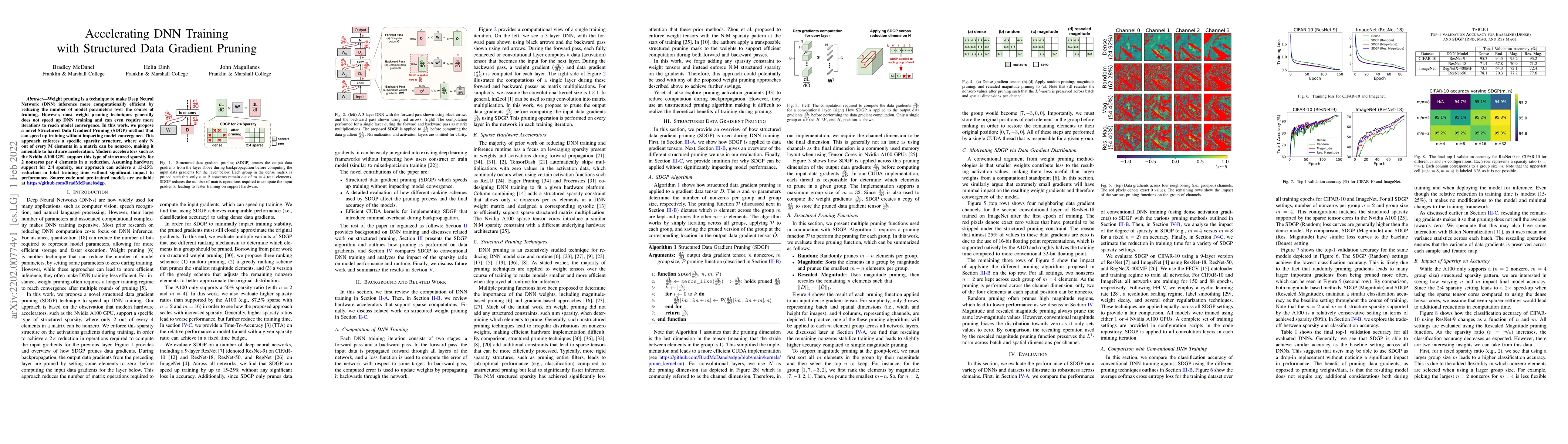 Thumbnail for Accelerating DNN Training with Structured Data Gradient Pruning