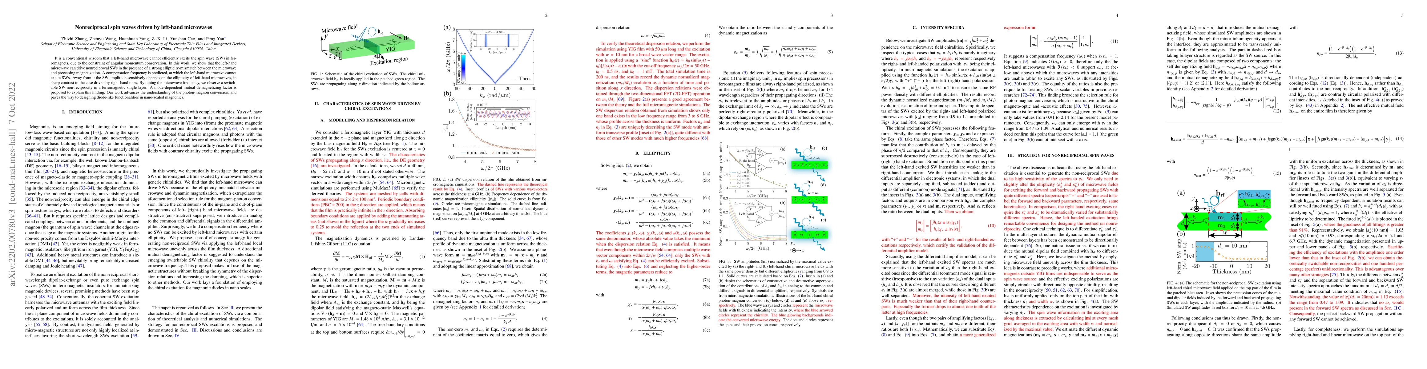 Thumbnail for Nonreciprocal Spin Waves Driven by Left-Hand Microwaves