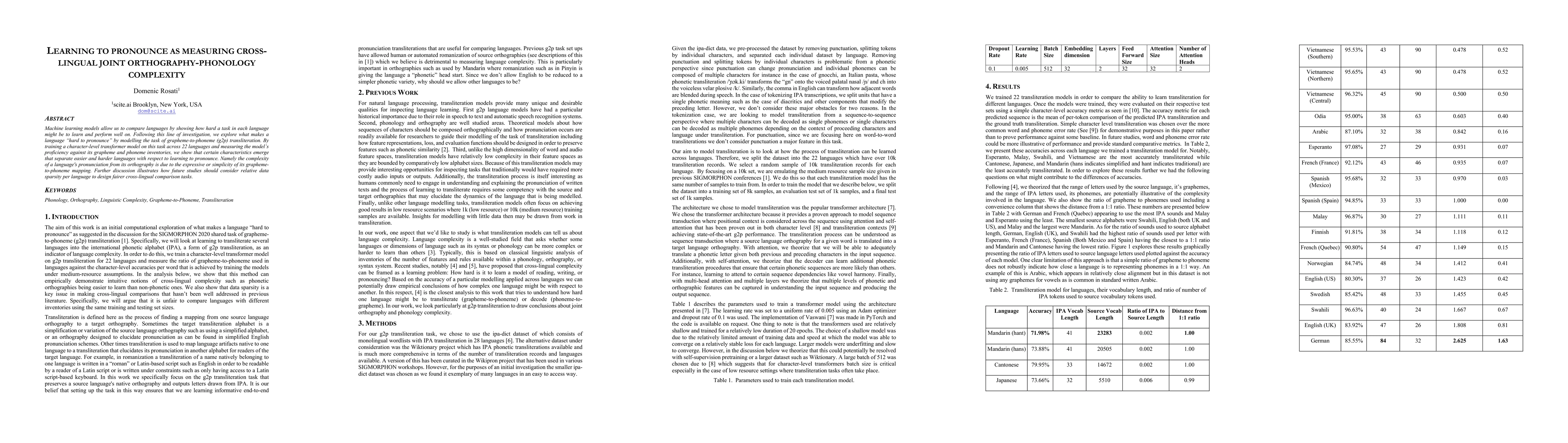 Thumbnail for Learning to pronounce as measuring cross-lingual joint
  orthography-phonology complexity