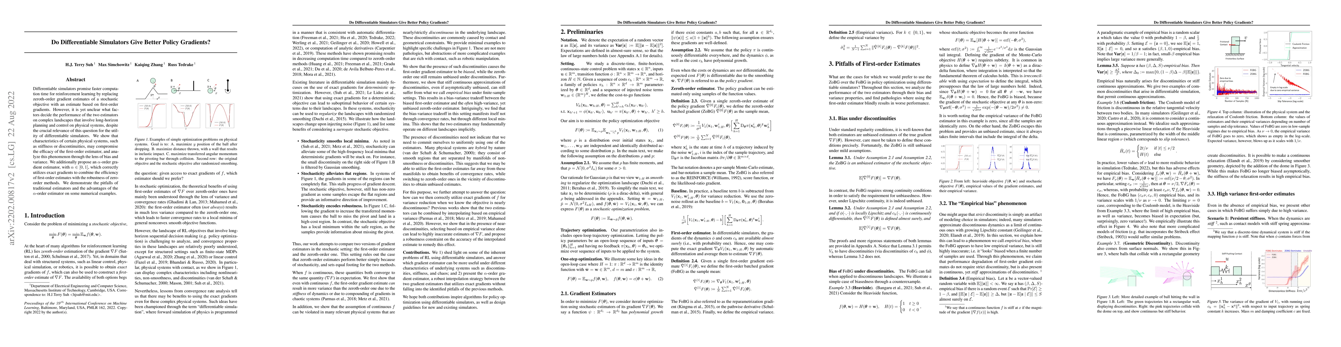 Thumbnail for Do Differentiable Simulators Give Better Policy Gradients?