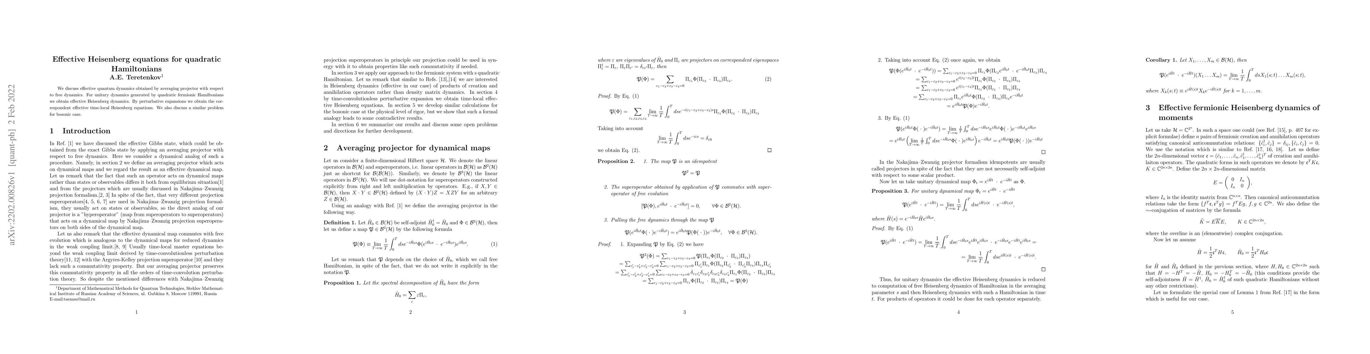 Thumbnail for Effective Heisenberg equations for quadratic Hamiltonians