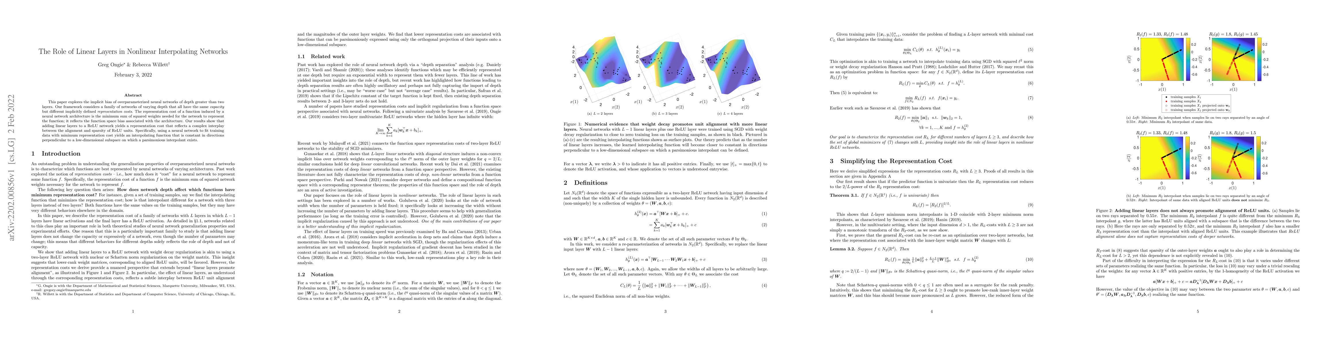 Thumbnail for The Role of Linear Layers in Nonlinear Interpolating Networks