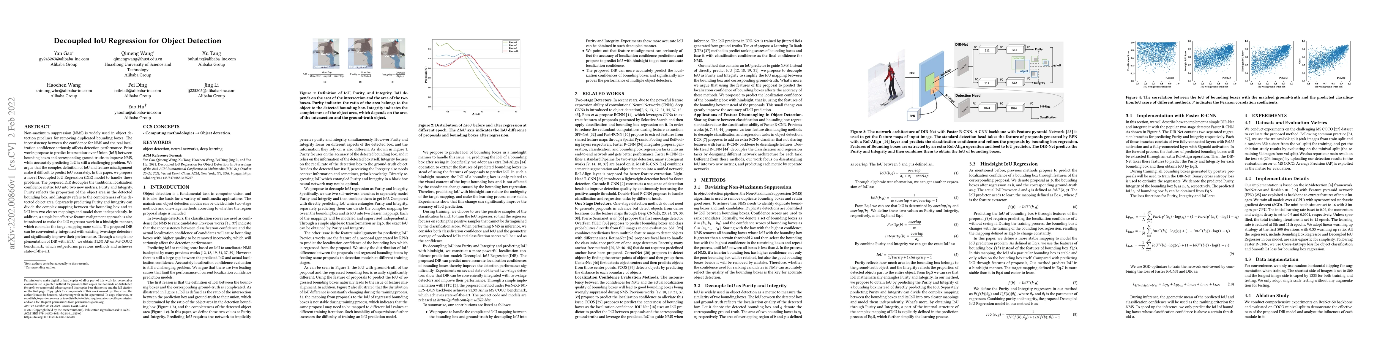 Thumbnail for Decoupled IoU Regression for Object Detection