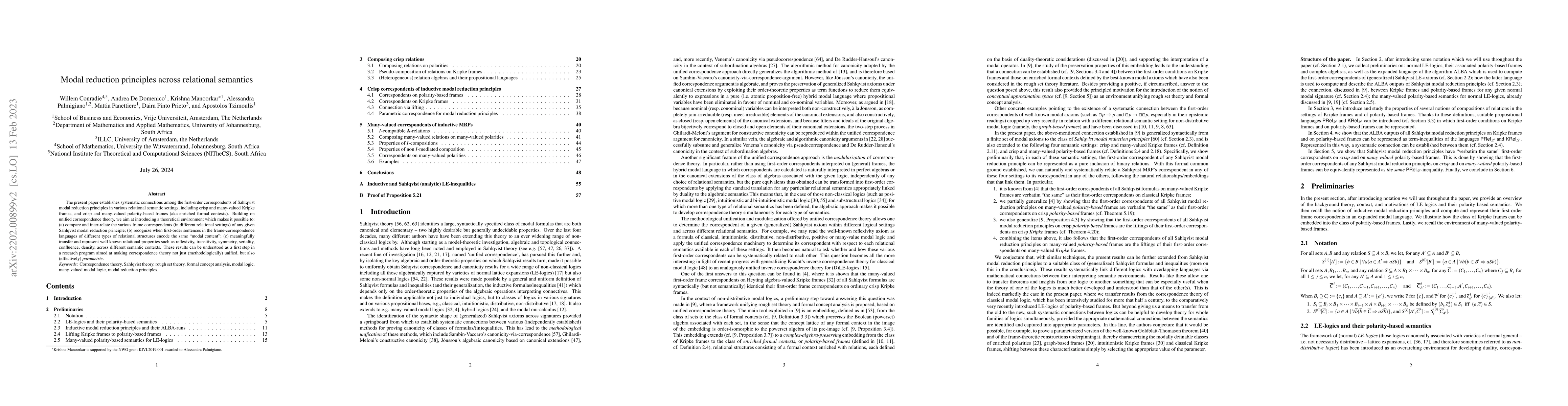 Thumbnail for Modal reduction principles across relational semantics