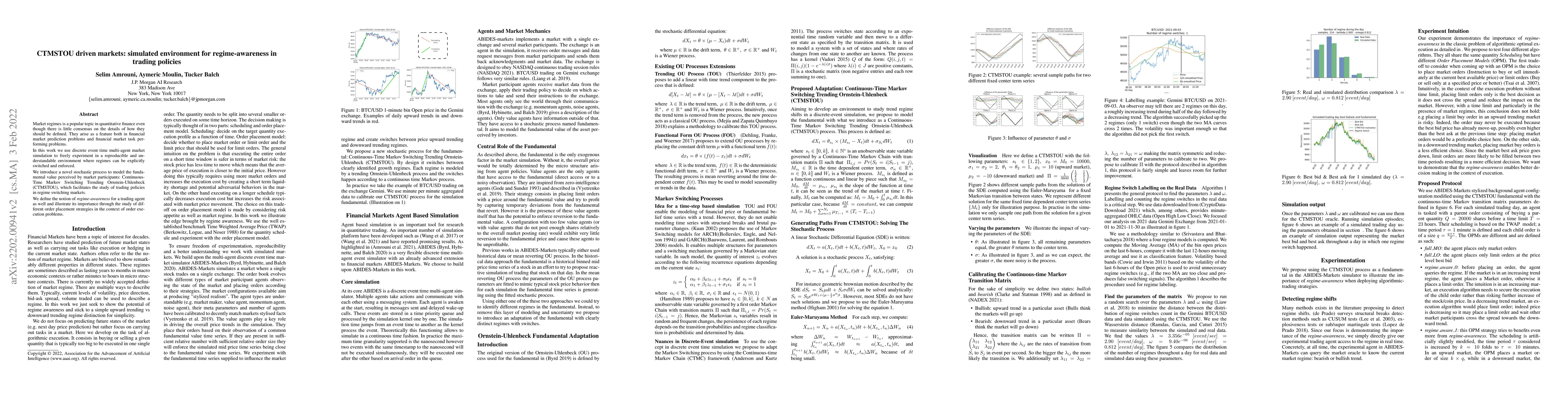 Thumbnail for CTMSTOU driven markets: simulated environment for regime-awareness in
  trading policies