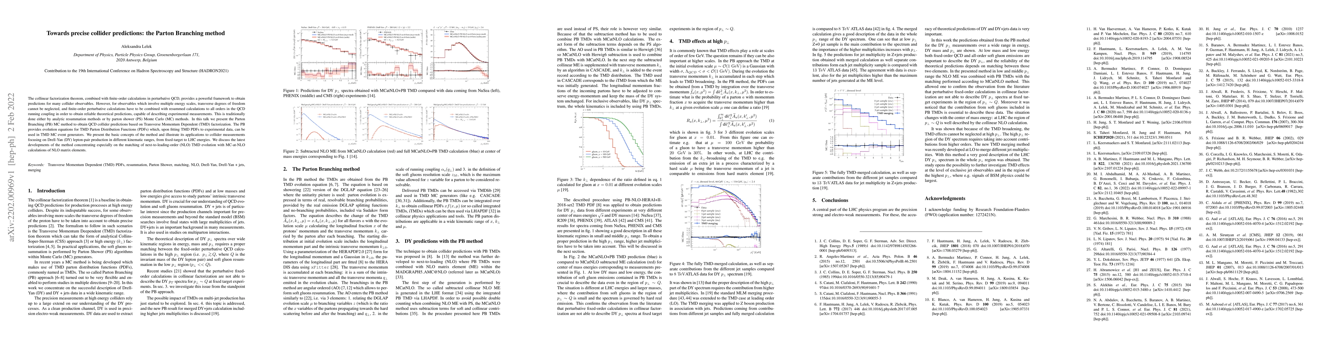 Thumbnail for Towards precise collider predictions: the Parton Branching method