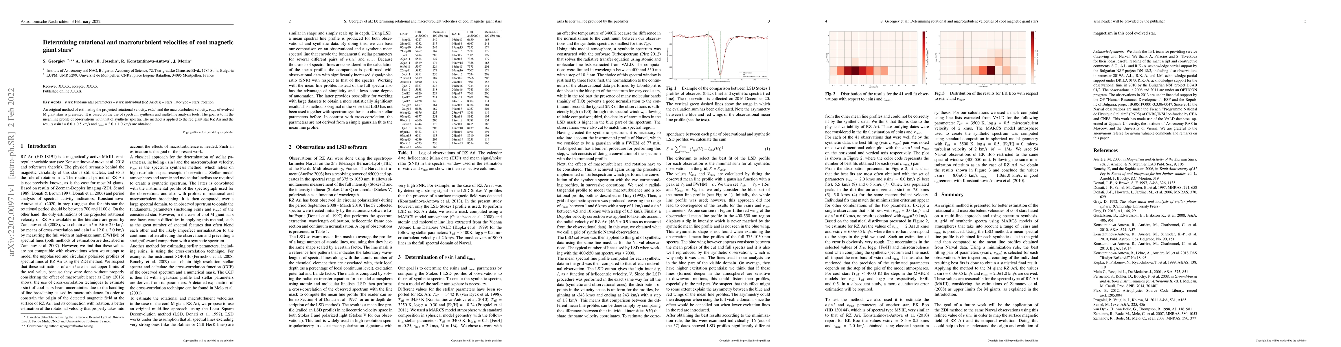 Thumbnail for Determining rotational and macroturbulent velocities of cool magnetic
  giant stars