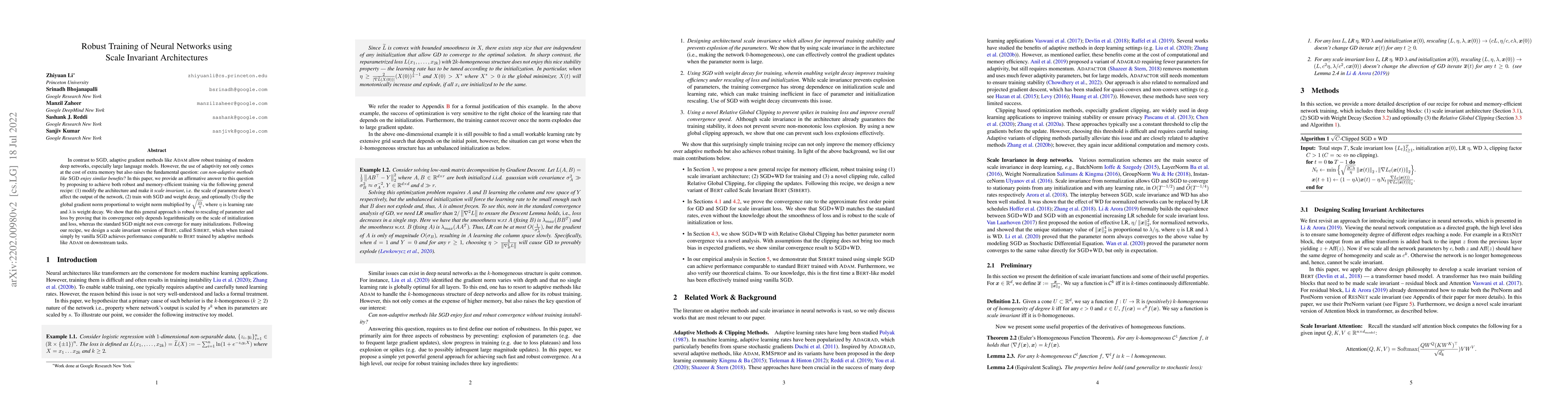 Thumbnail for Robust Training of Neural Networks Using Scale Invariant Architectures
