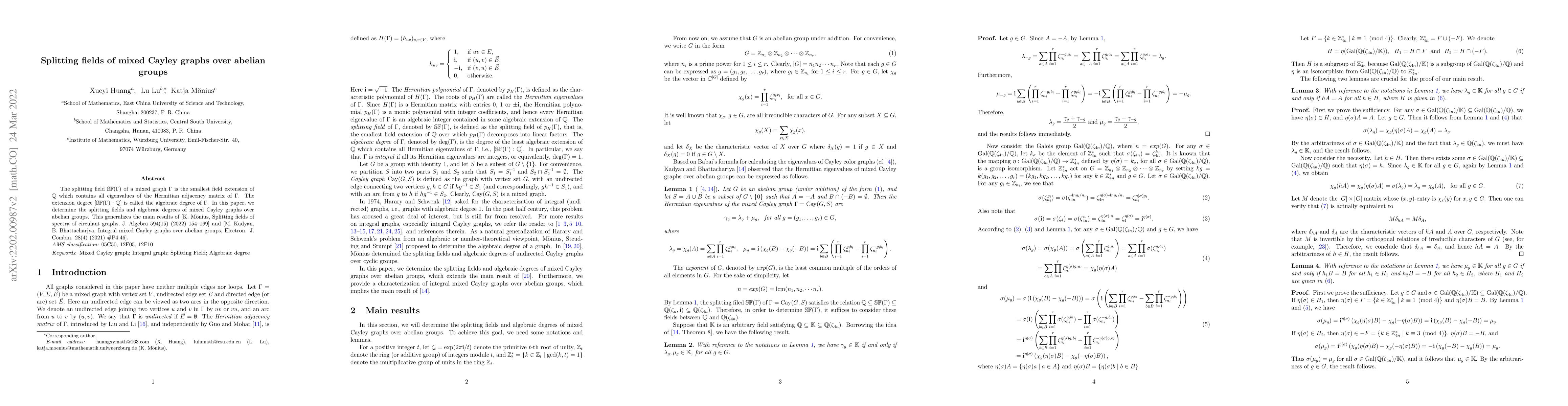 Thumbnail for Splitting fields of mixed Cayley graphs over abelian groups