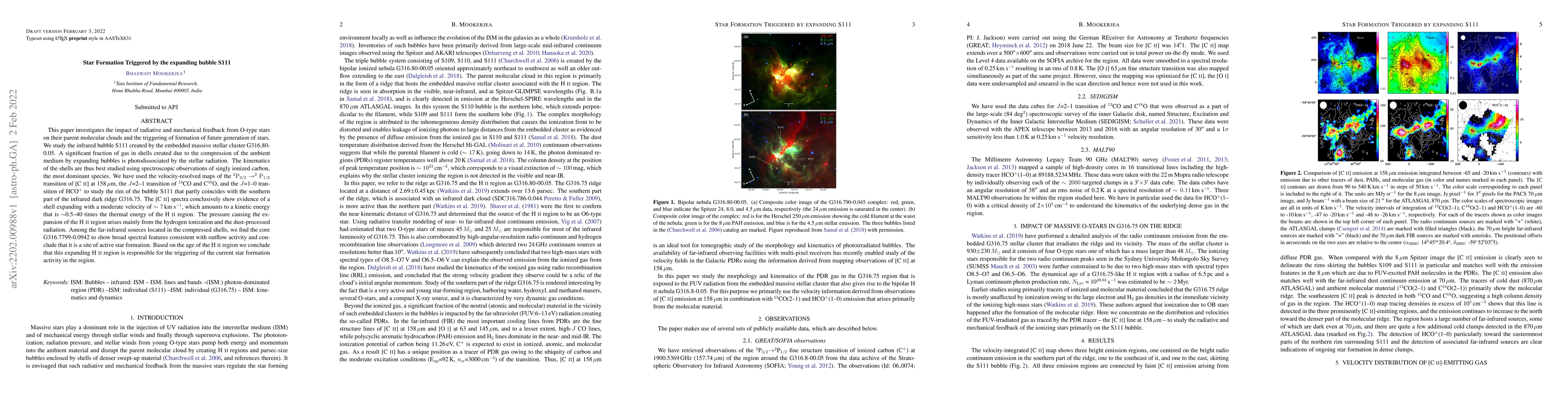 Thumbnail for Star Formation Triggered by the expanding bubble S111