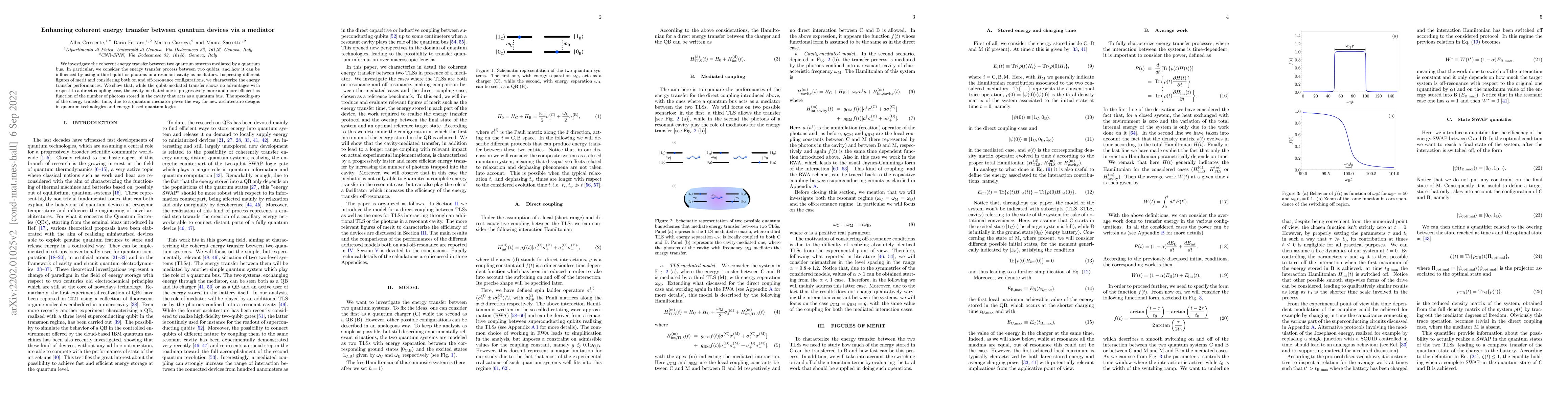 Thumbnail for Enhancing coherent energy transfer between quantum devices via a
  mediator