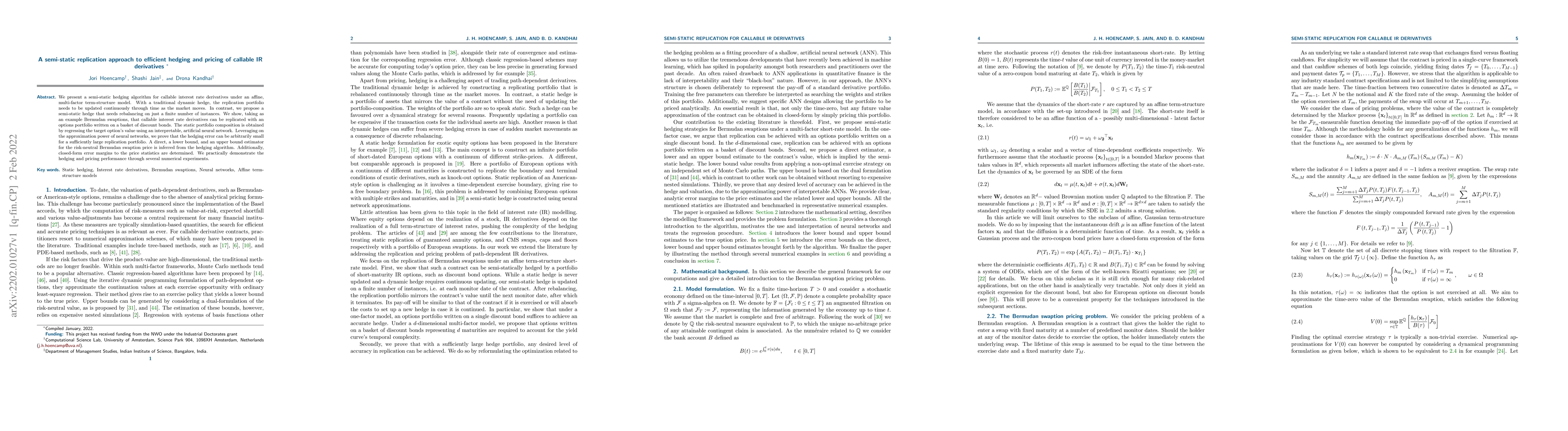 Thumbnail for A semi-static replication approach to efficient hedging and pricing of
  callable IR derivatives