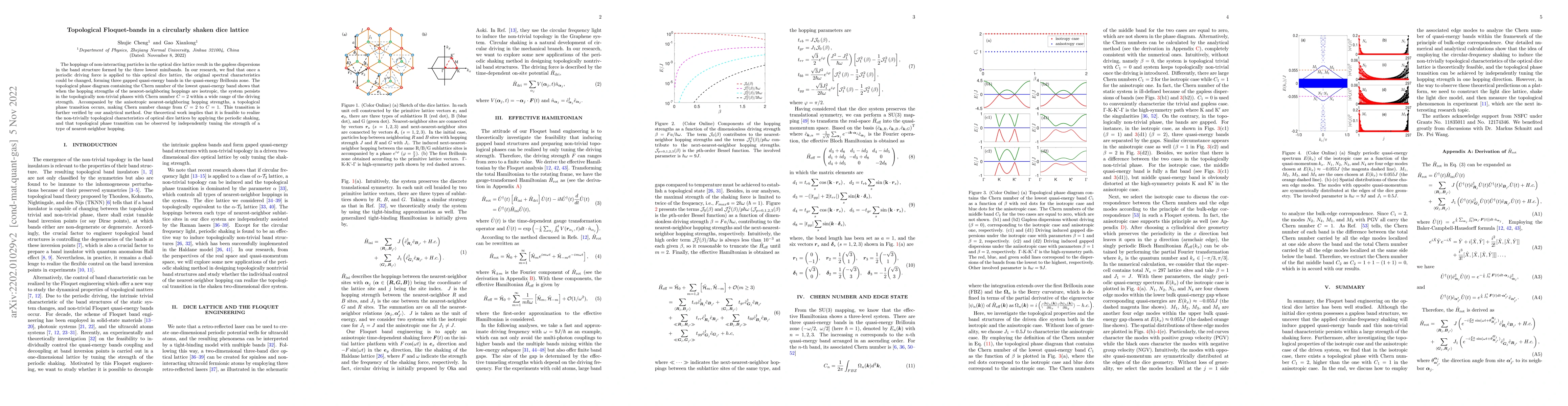 Thumbnail for Topological Floquet-bands in a circularly shaken dice lattice