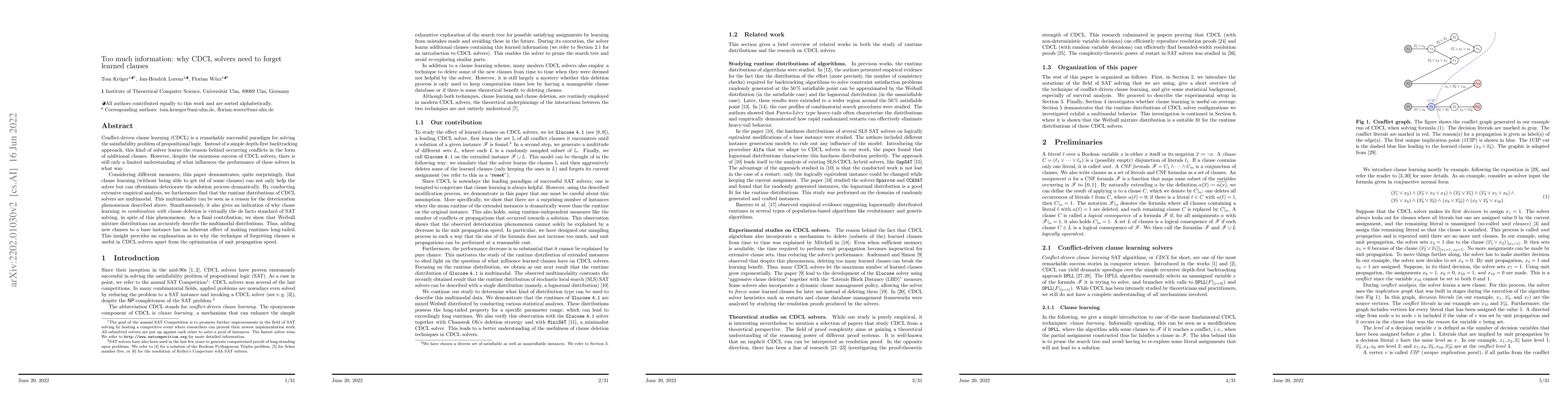 Thumbnail for Too much information: why CDCL solvers need to forget learned clauses
