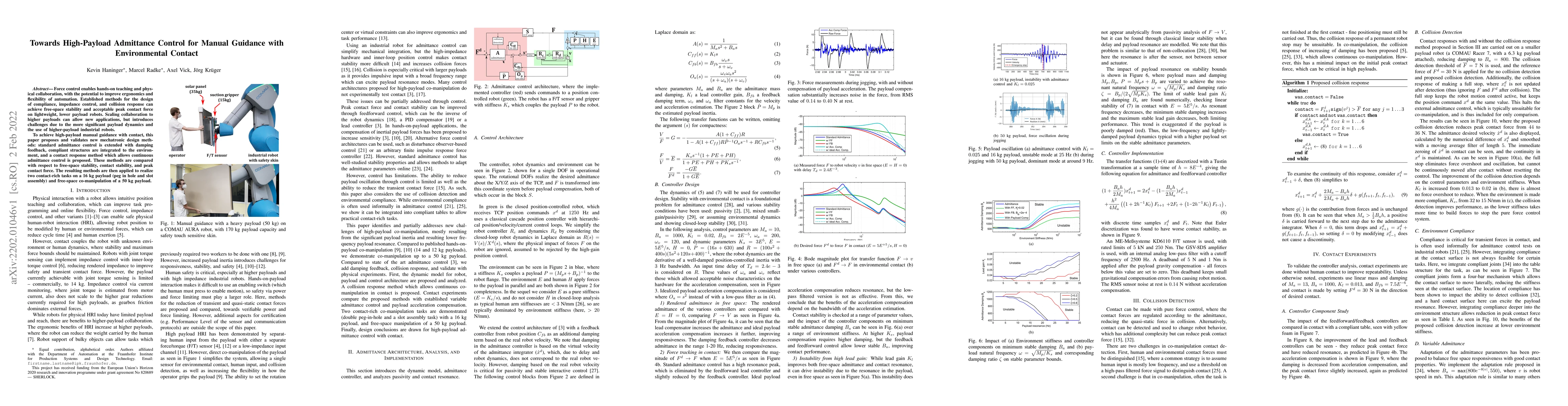 Thumbnail for Towards High-Payload Admittance Control for Manual Guidance with
  Environmental Contact