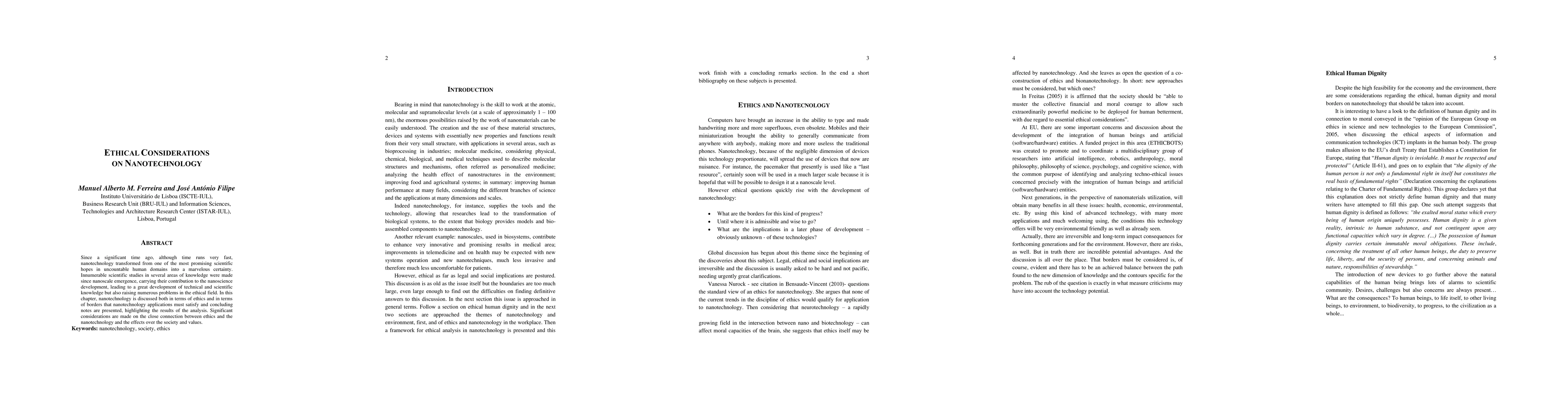 Thumbnail for Ethical Considerations on Nanotechnology