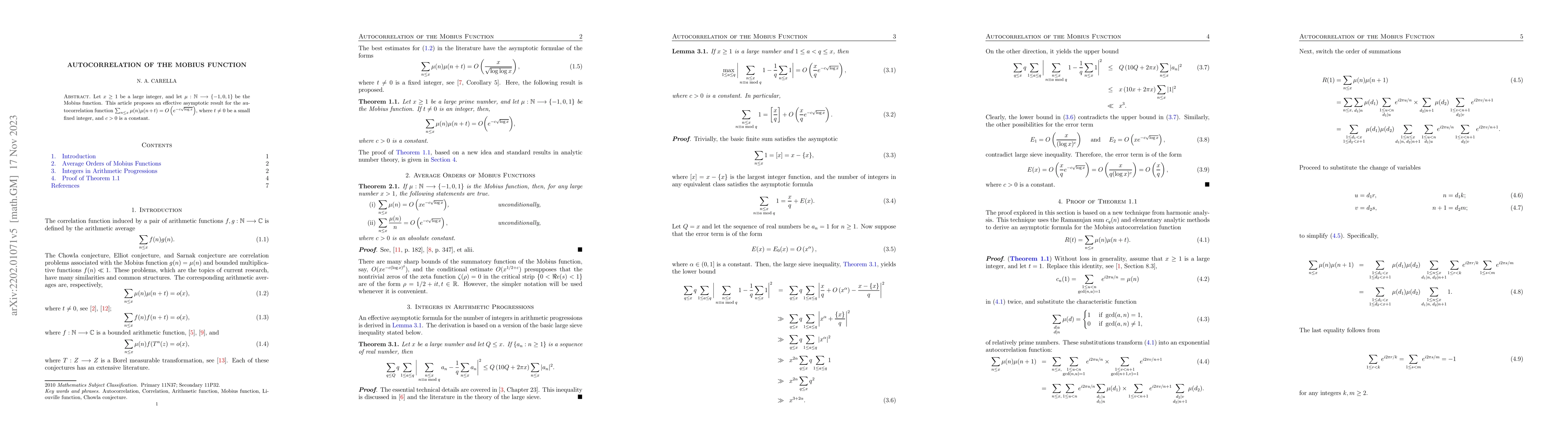 Thumbnail for Autocorrelation of the Mobius Function