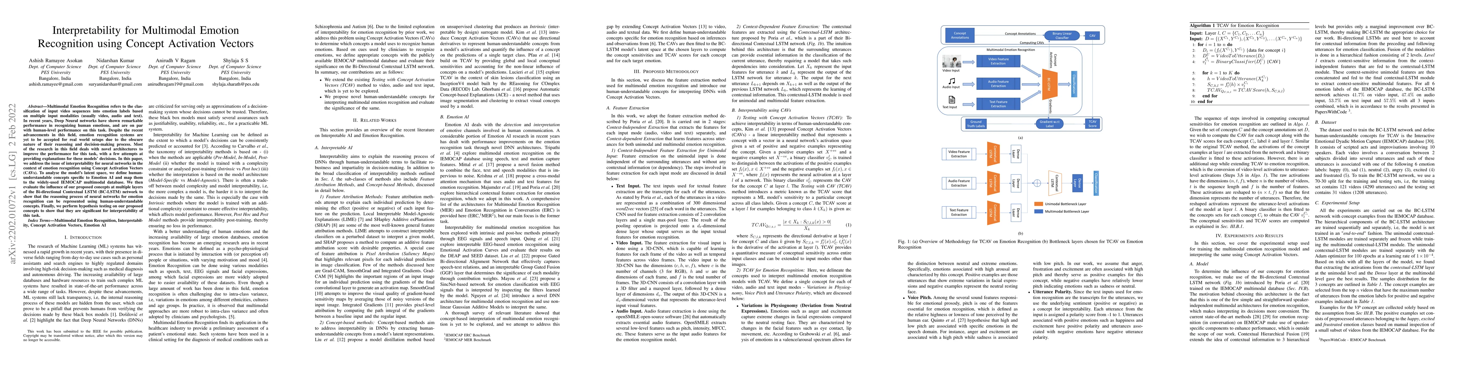 Thumbnail for Interpretability for Multimodal Emotion Recognition using Concept
  Activation Vectors