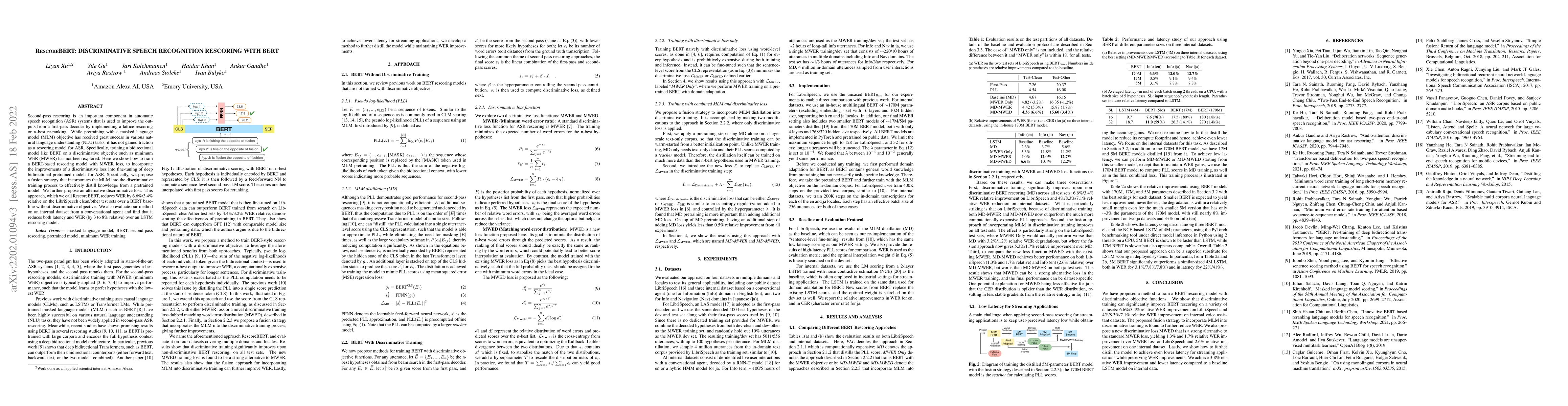 Thumbnail for RescoreBERT: Discriminative Speech Recognition Rescoring with BERT