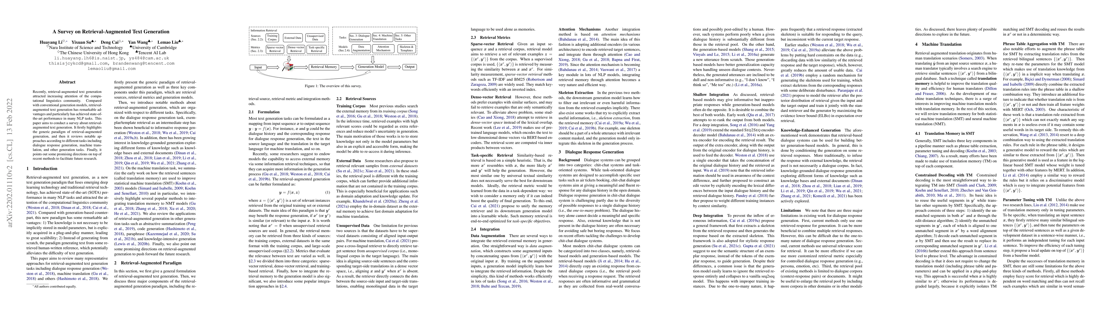 Thumbnail for A Survey on Retrieval-Augmented Text Generation