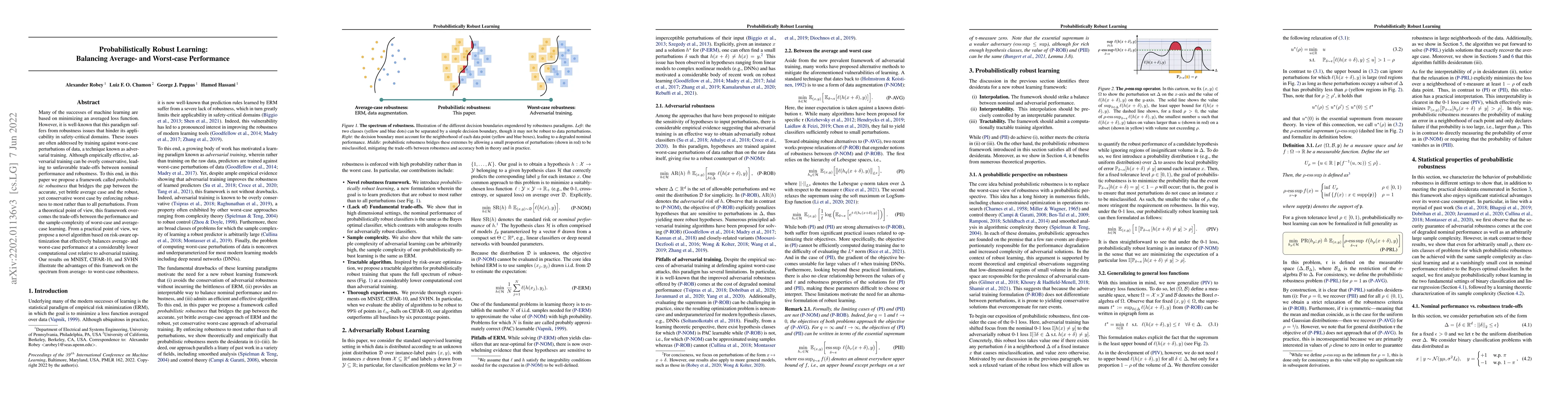 Thumbnail for Probabilistically Robust Learning: Balancing Average- and Worst-case
  Performance
