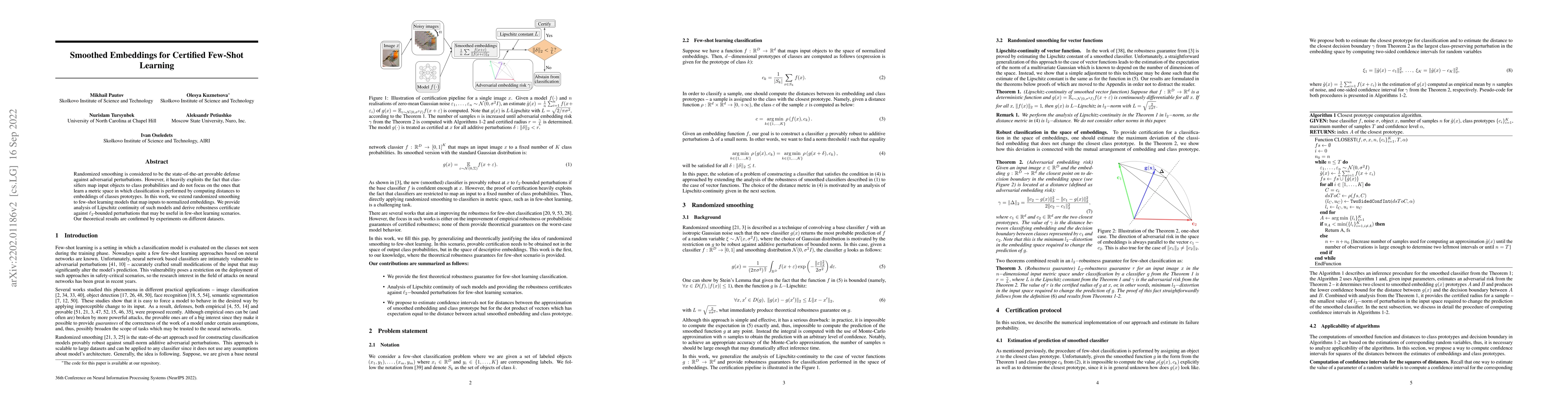 Thumbnail for Smoothed Embeddings for Certified Few-Shot Learning