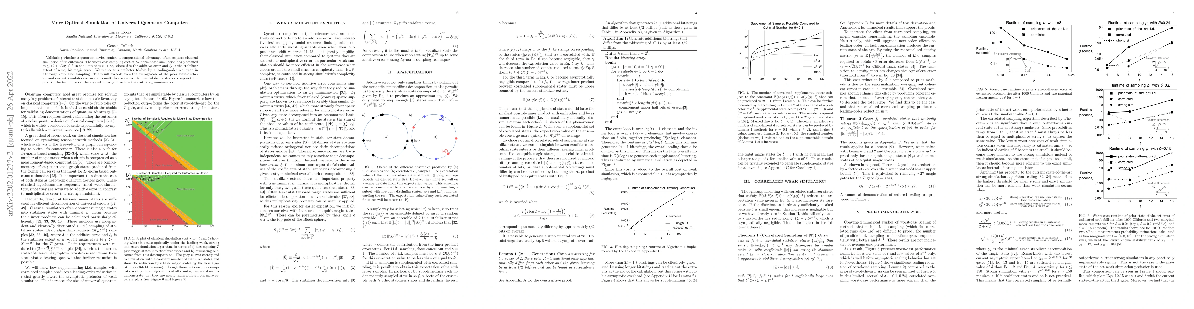 Thumbnail for More Optimal Simulation of Universal Quantum Computers