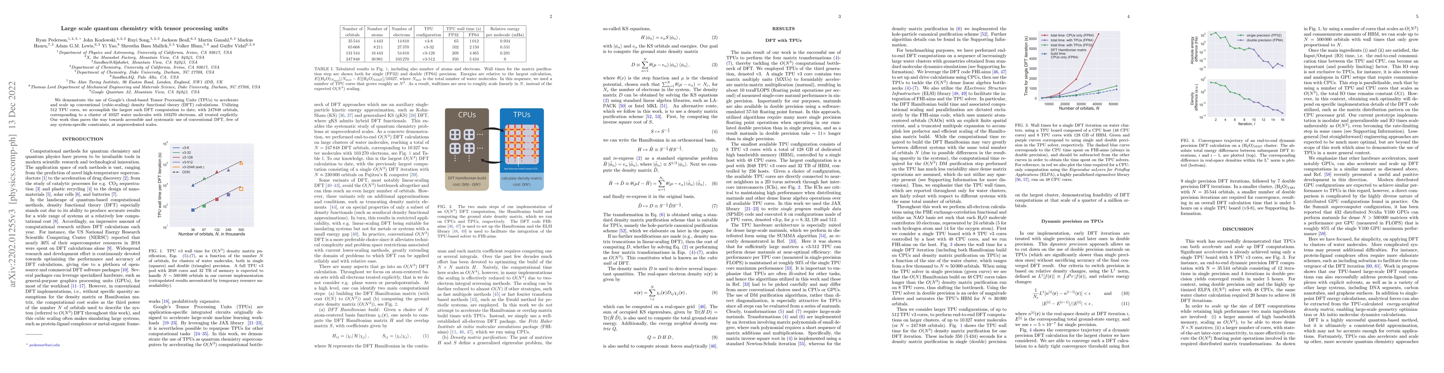 Thumbnail for Large scale quantum chemistry with Tensor Processing Units