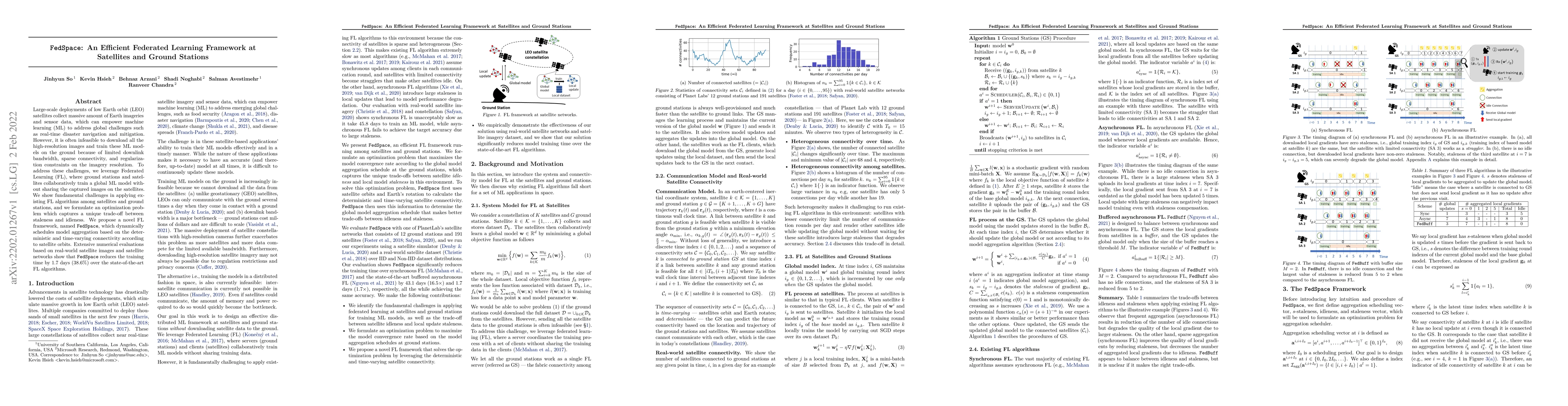 Thumbnail for FedSpace: An Efficient Federated Learning Framework at Satellites and
  Ground Stations