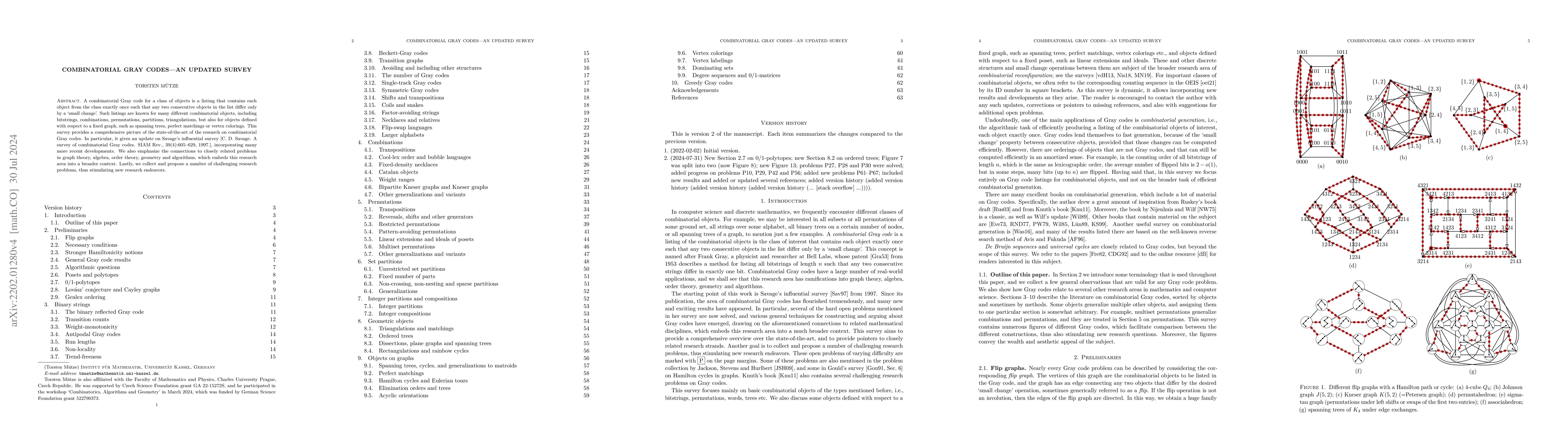Thumbnail for Combinatorial Gray codes-an updated survey