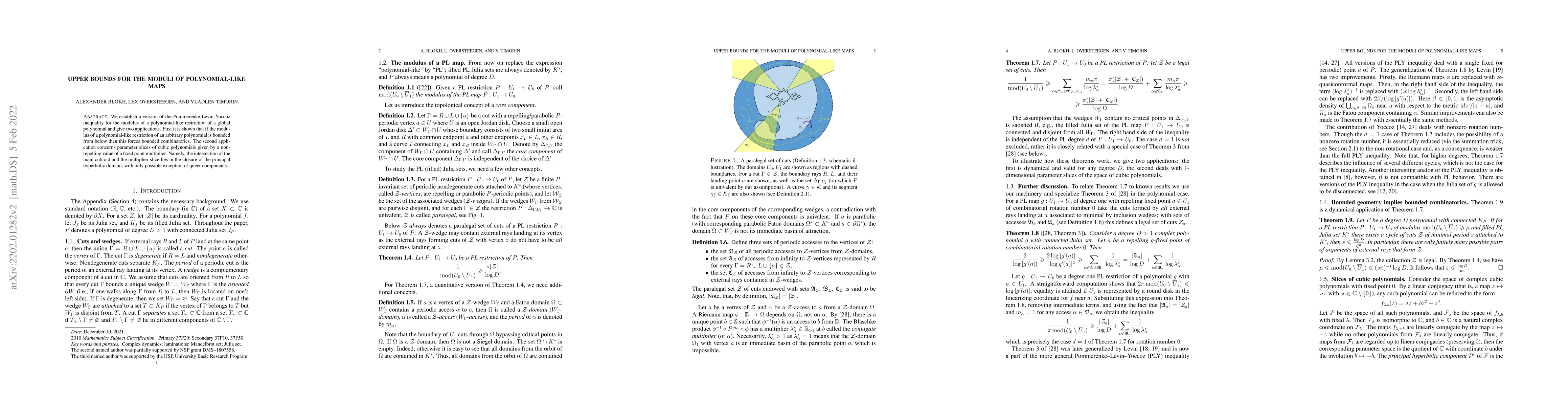 Thumbnail for Upper bounds for the moduli of polynomial-like maps