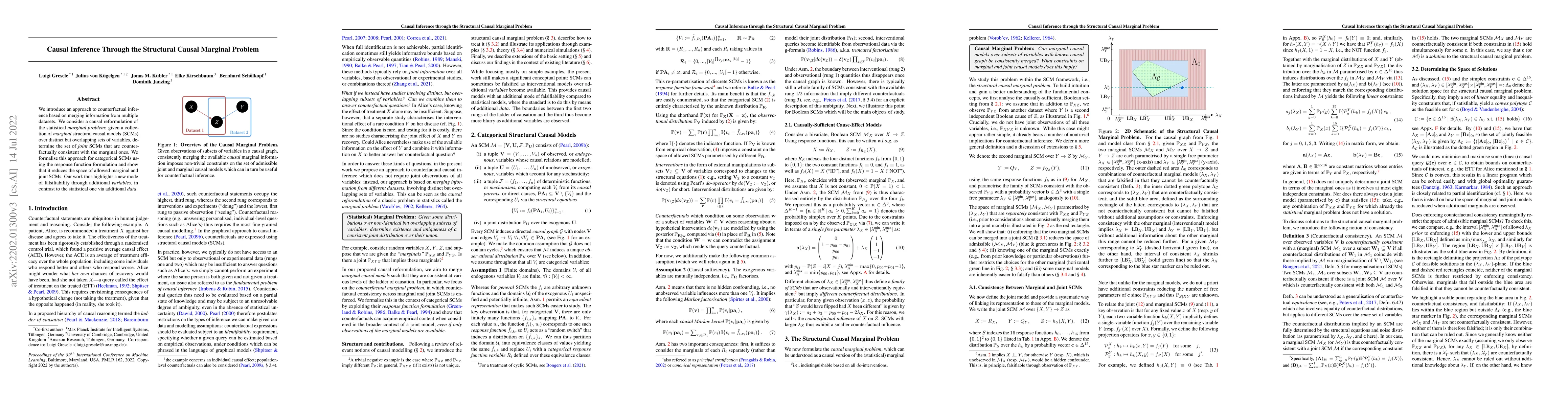 Thumbnail for Causal Inference Through the Structural Causal Marginal Problem