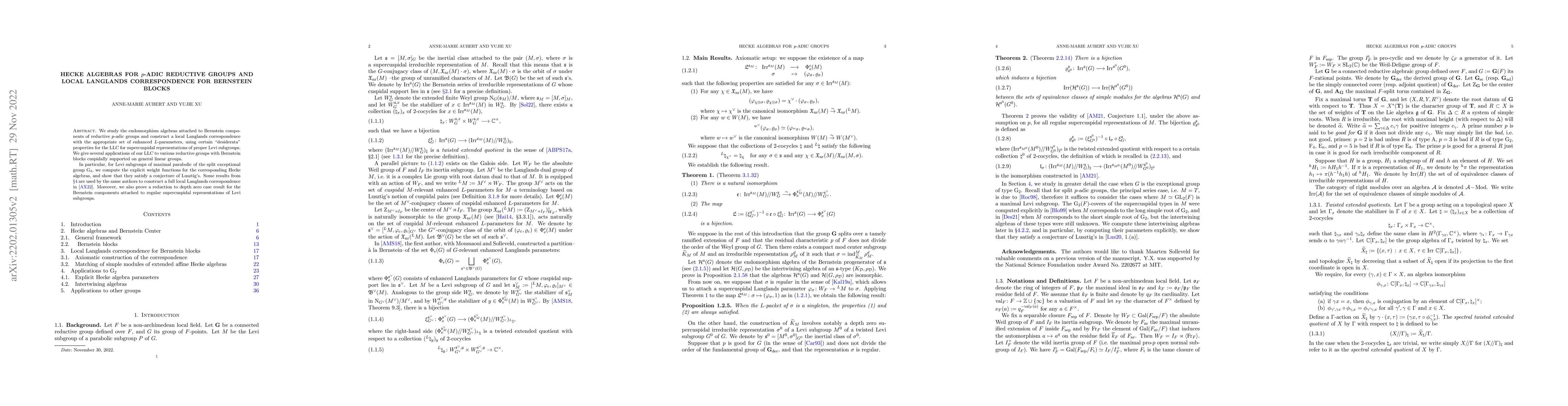 Thumbnail for Hecke algebras for $p$-adic reductive groups and Local Langlands
  Correspondence for Bernstein blocks
