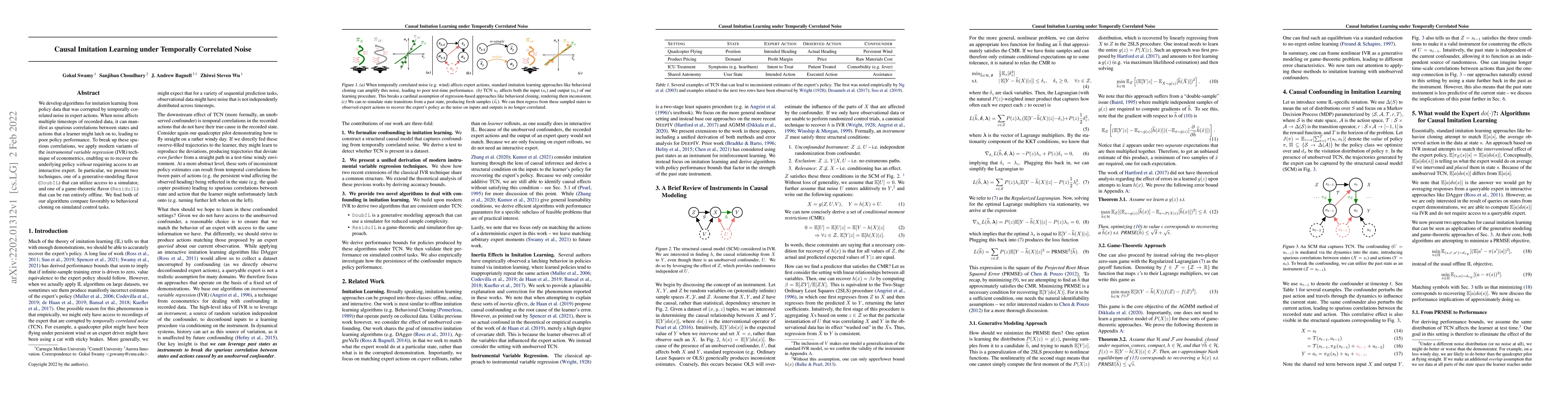 Thumbnail for Causal Imitation Learning under Temporally Correlated Noise