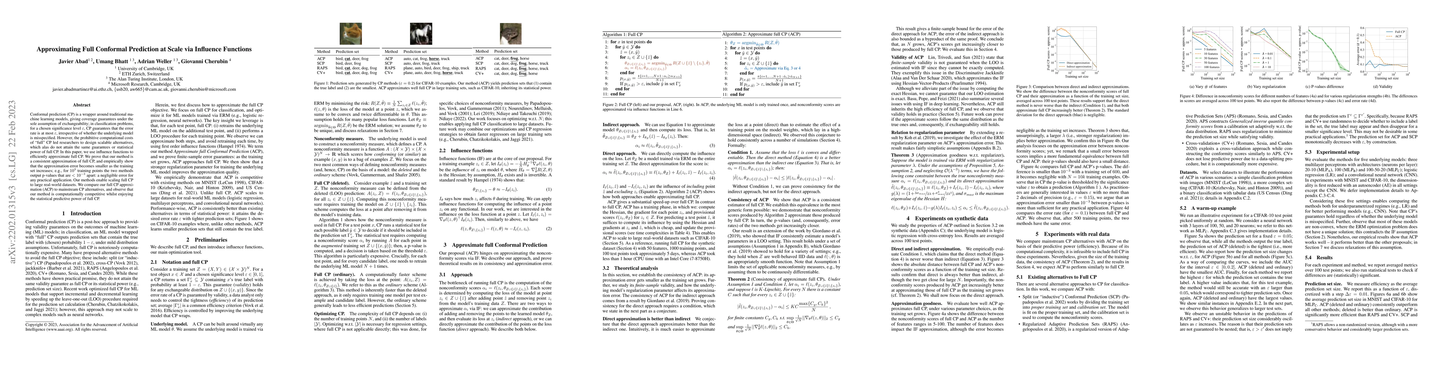 Thumbnail for Approximating Full Conformal Prediction at Scale via Influence Functions