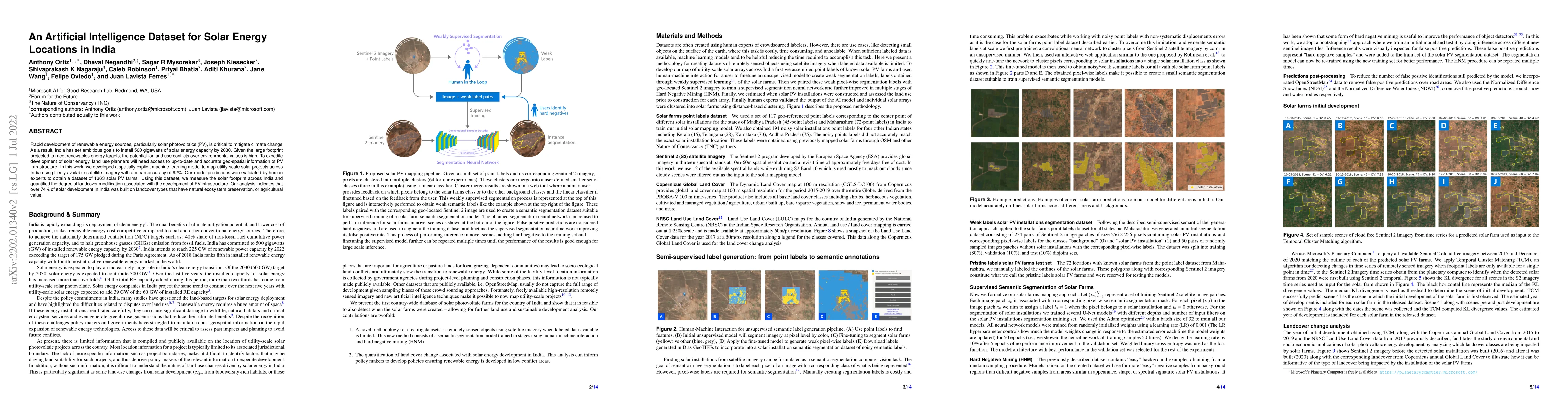 Thumbnail for An Artificial Intelligence Dataset for Solar Energy Locations in India
