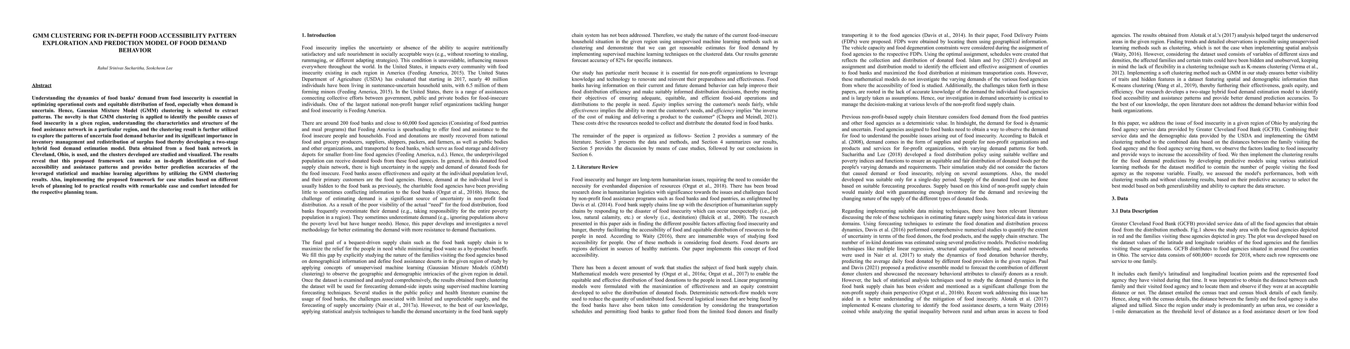 Thumbnail for GMM Clustering for In-depth Food Accessibility Pattern Exploration and
  Prediction Model of Food Demand Behavior
