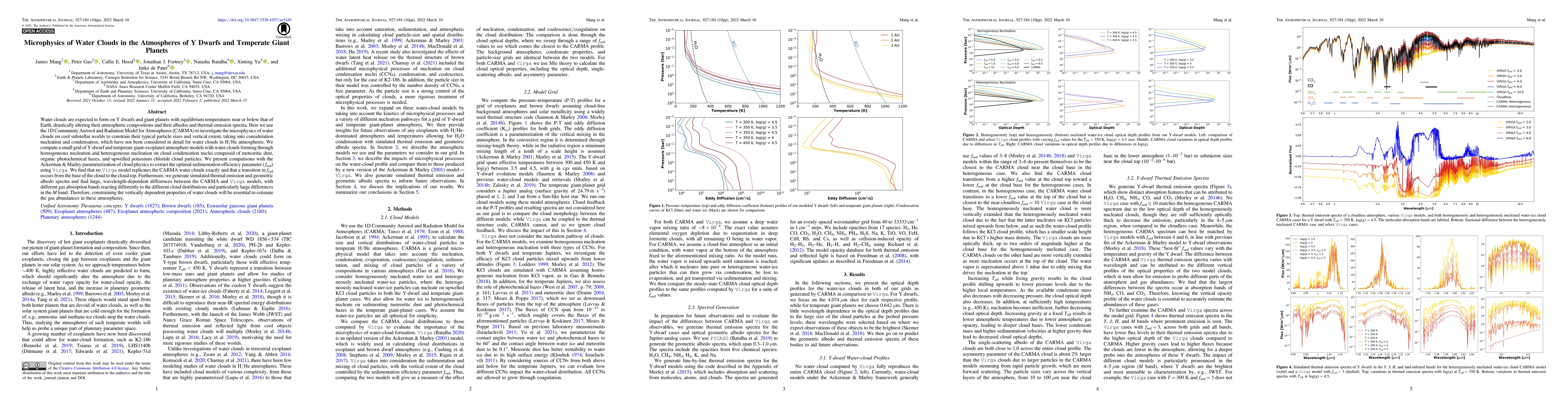 Thumbnail for Microphysics of Water Clouds in the Atmospheres of Y Dwarfs and
  Temperate Giant Planets