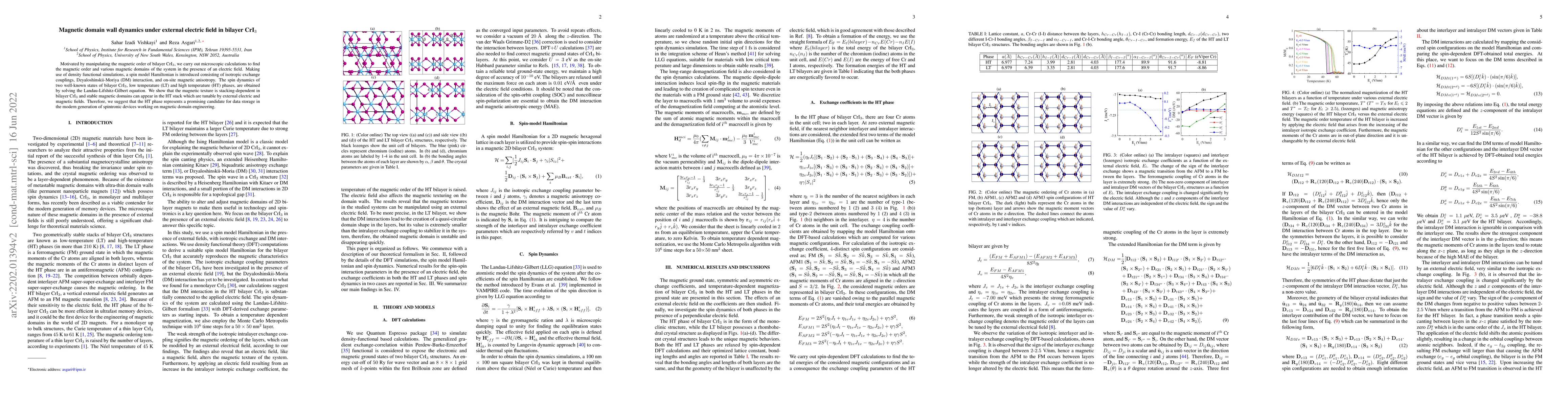 Thumbnail for Magnetic domain wall dynamics under external electric field in bilayer
  CrI$_3$
