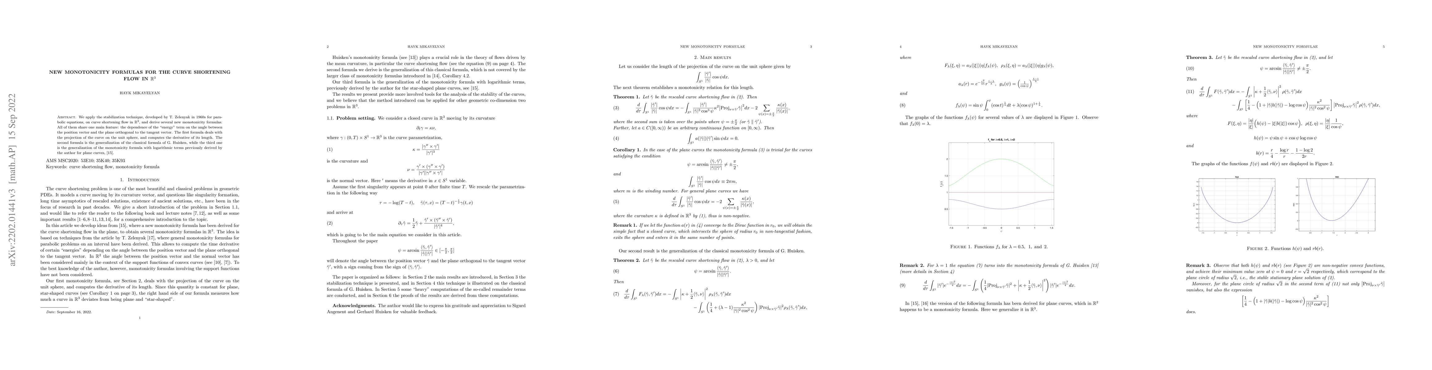Thumbnail for Stabilization technique applied to curve shortening flow in
  $\mathbb{R}^3$