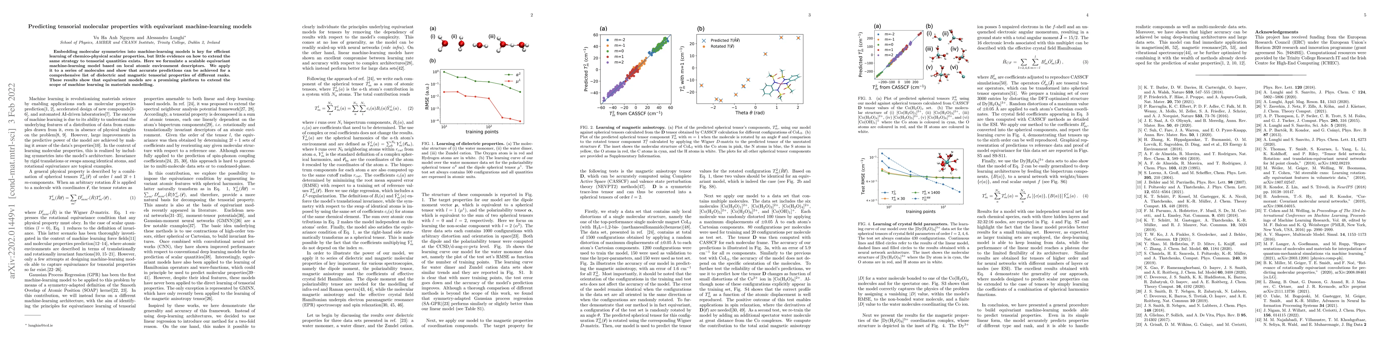 Thumbnail for Predicting tensorial molecular properties with equivariant
  machine-learning models