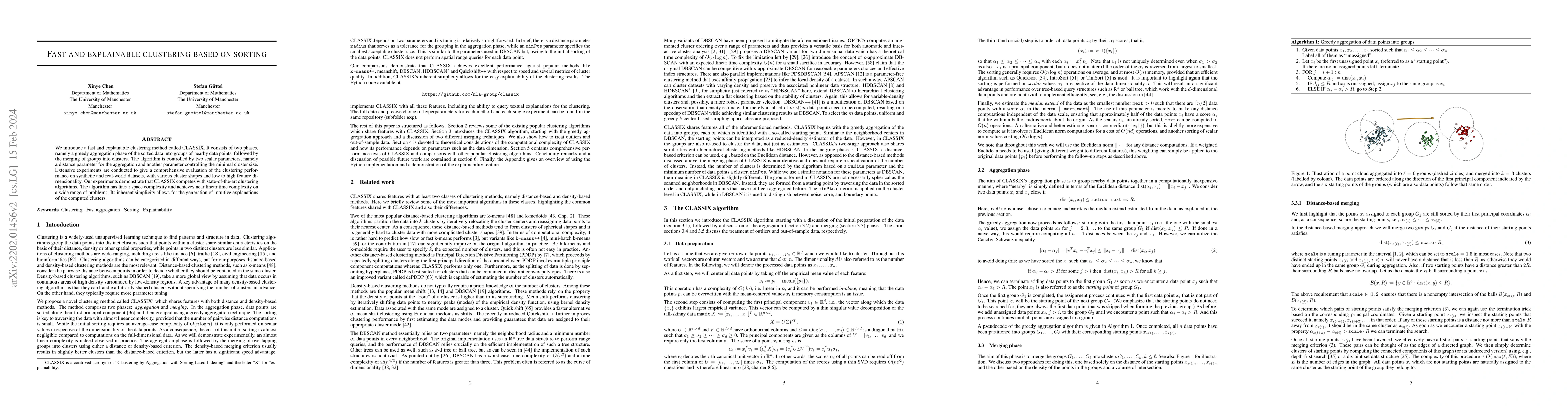 Thumbnail for Fast and explainable clustering based on sorting