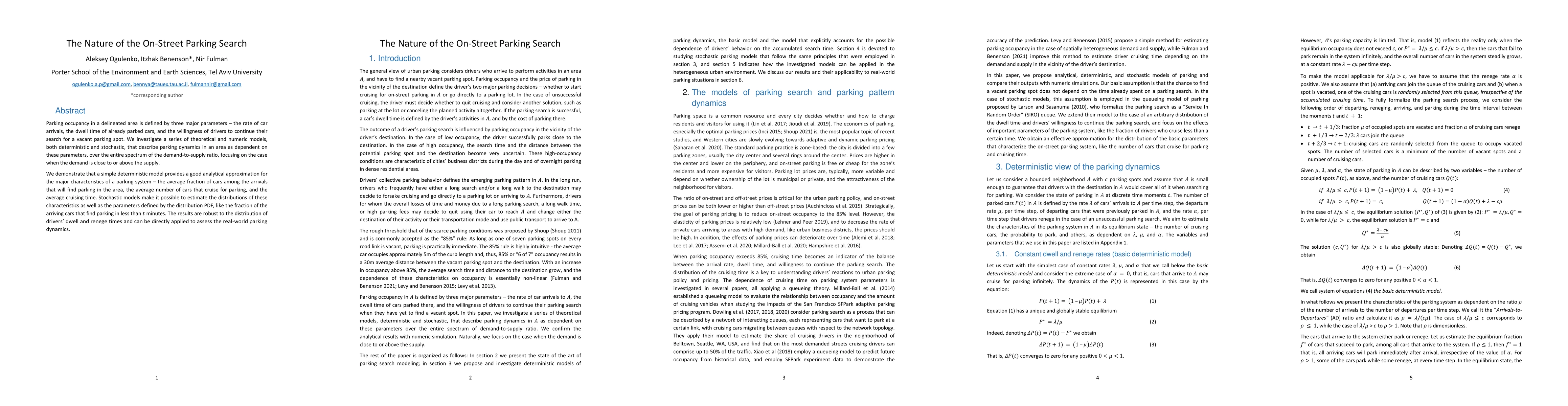 Thumbnail for The nature of the on-street parking search
