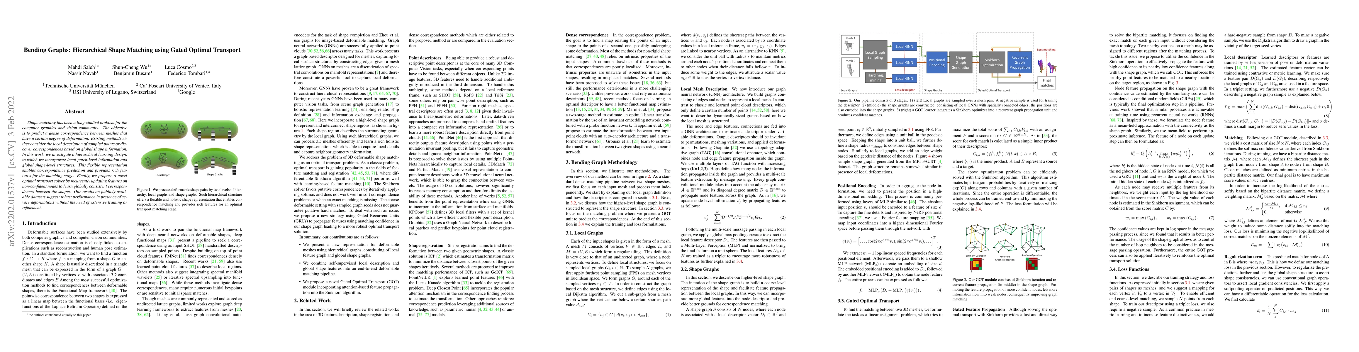 Thumbnail for Bending Graphs: Hierarchical Shape Matching using Gated Optimal
  Transport