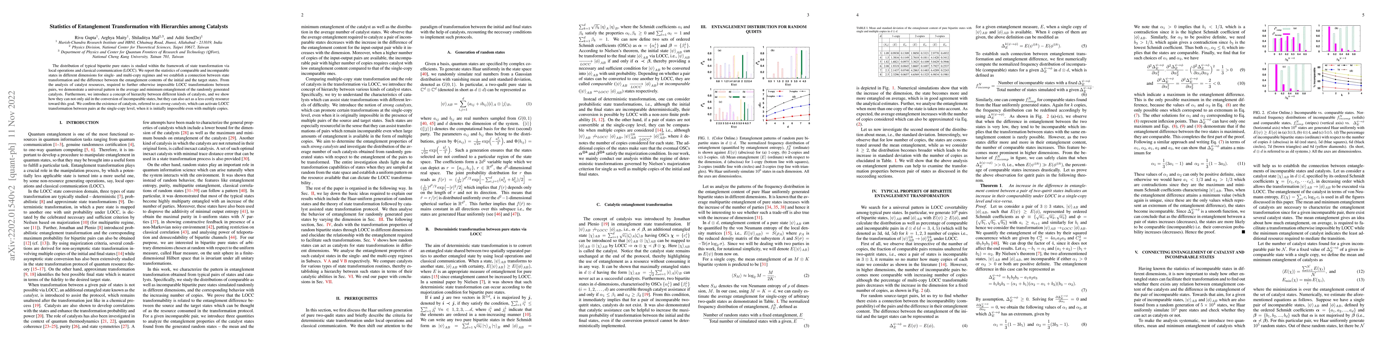 Thumbnail for Statistics of Entanglement Transformation with Hierarchies among
  Catalysts