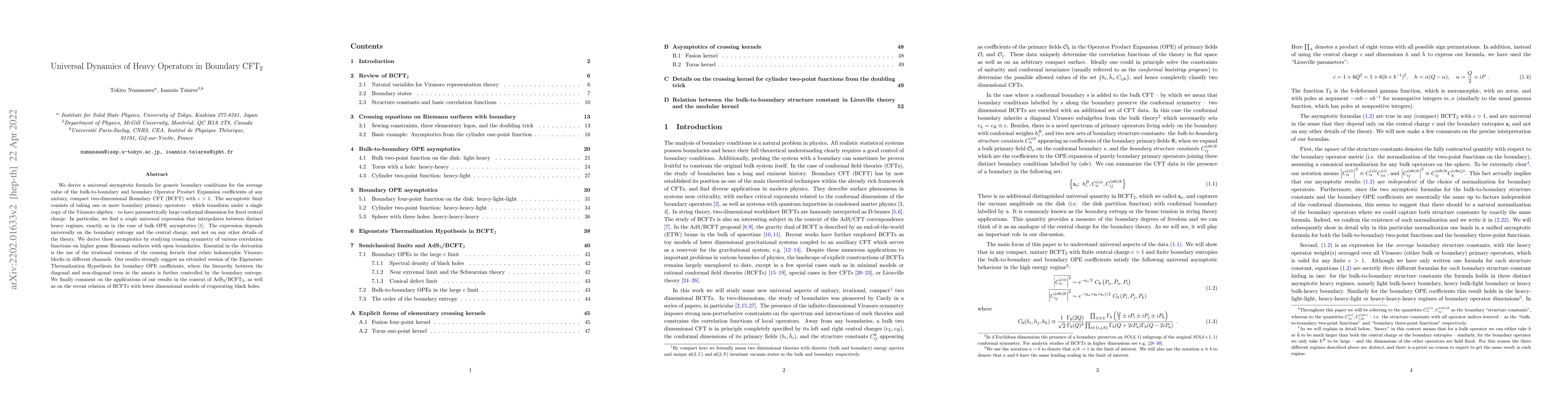Thumbnail for Universal Dynamics of Heavy Operators in Boundary CFT$_2$
